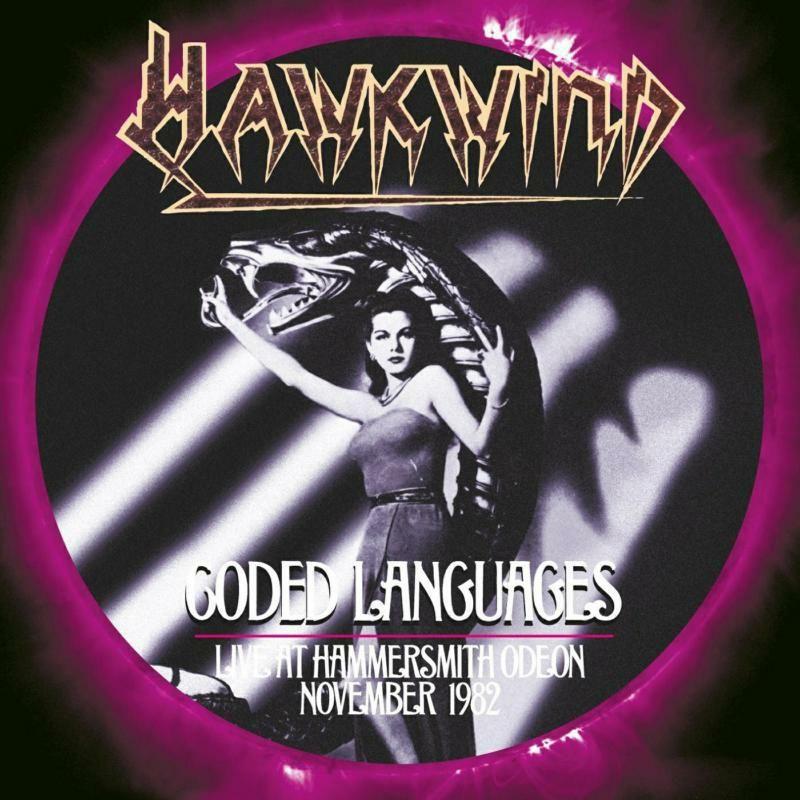 Portada del álbum "Coded Languages: Live At Hammersmith Odeon, November 1982", de Hawkwind