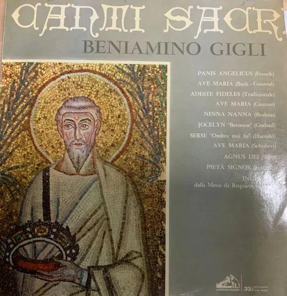 Portada de Álbum "Canti Sacri", de Beniamino Gigli