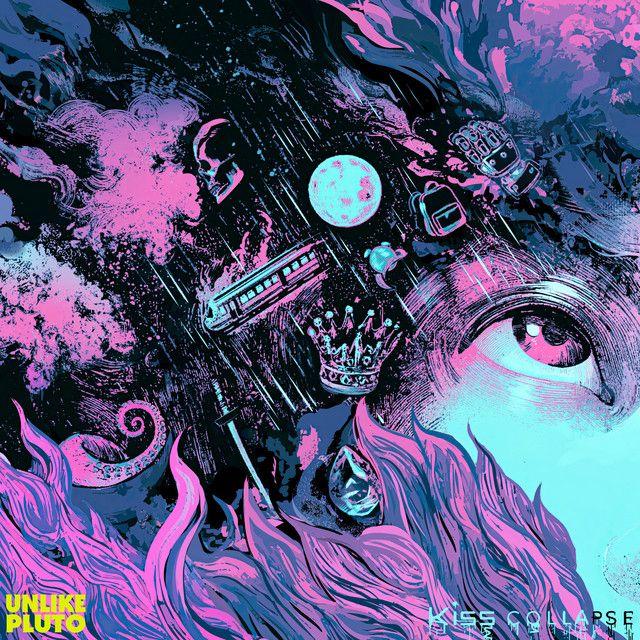 Portada del álbum "Kiss Collapse", de Unlike Pluto