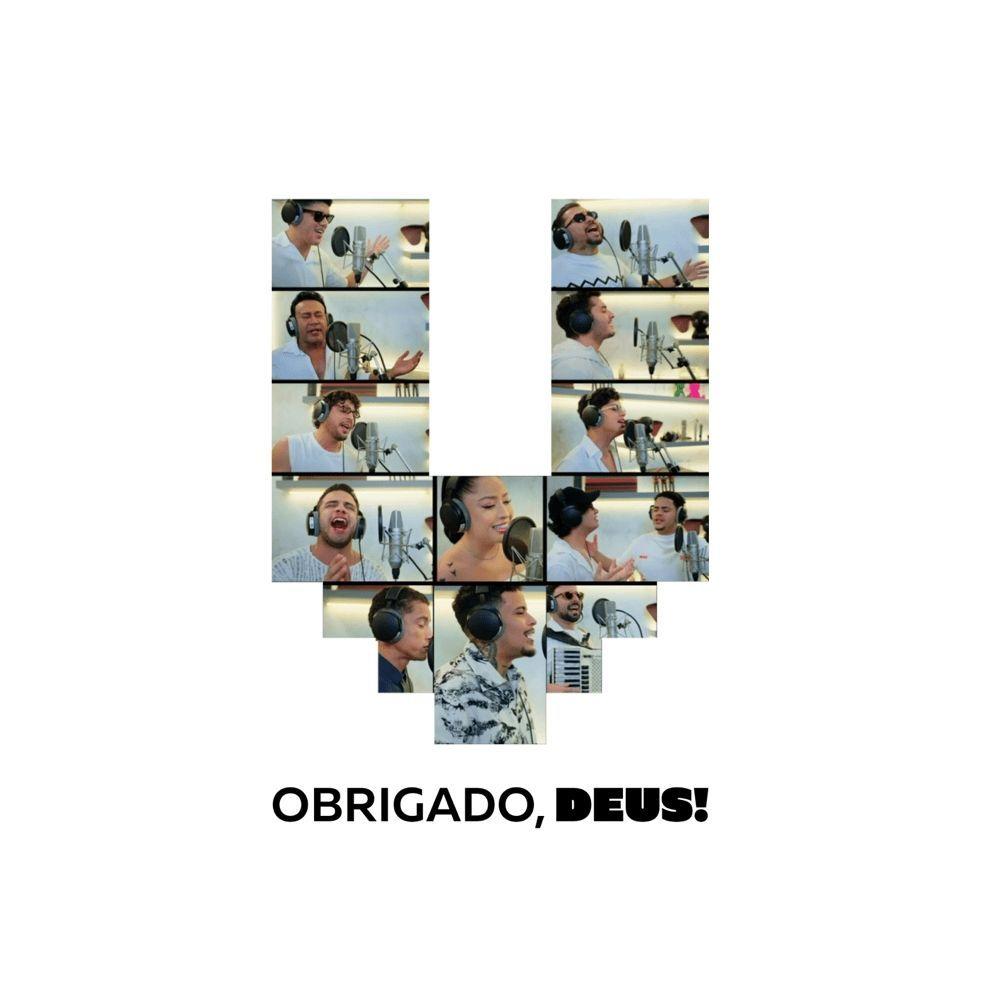 Single/EP cover of "Obrigado, Deus (part. VYBBE, NATTAN, Xand Avião, Zé Vaqueiro, Mari Fernandez, Felipe Amorim, Manim Vaqueiro, Zé Cantor, Ávine Vinny, Kaká e Pedrinho, Jonas Esticado e Guilherme Dantas)" by Léo Foguete
