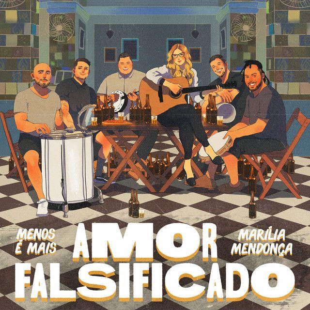 Portada de Sencillo/EP "Amor Falsificado", de Grupo Menos É Mais