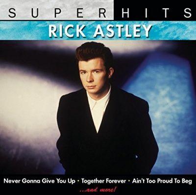 Capa do álbum "Super Hits", de Rick Astley