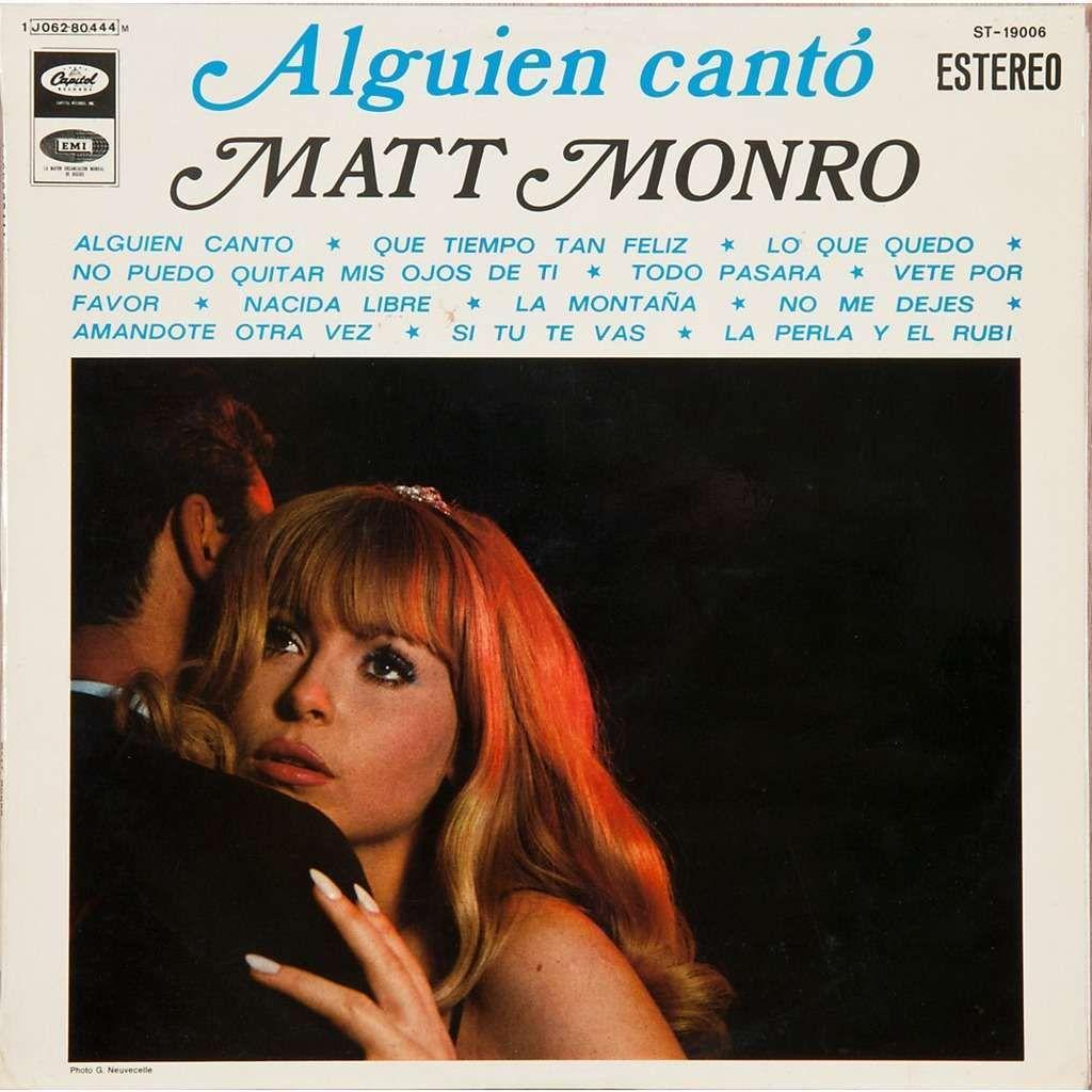Album cover of "Alguien Cantó" by Matt Monro