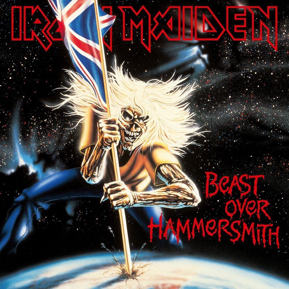 Portada del álbum "Beast Over Hammersmith", de Iron Maiden