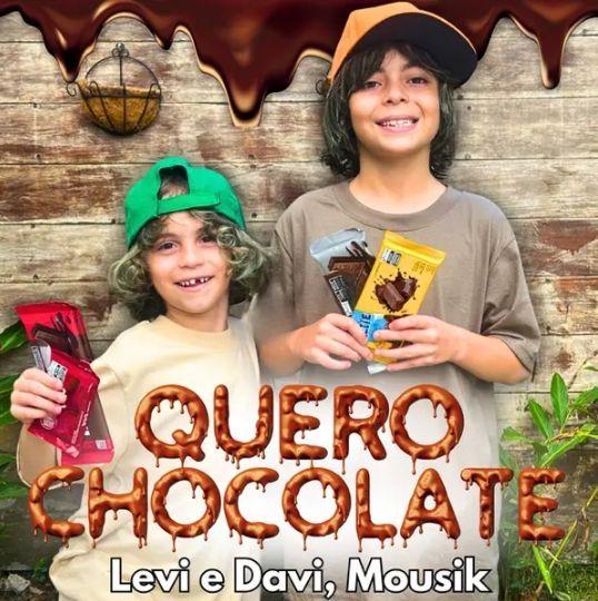 Portada de Sencillo/EP "Quero Chocolate ", de Levi e Davi