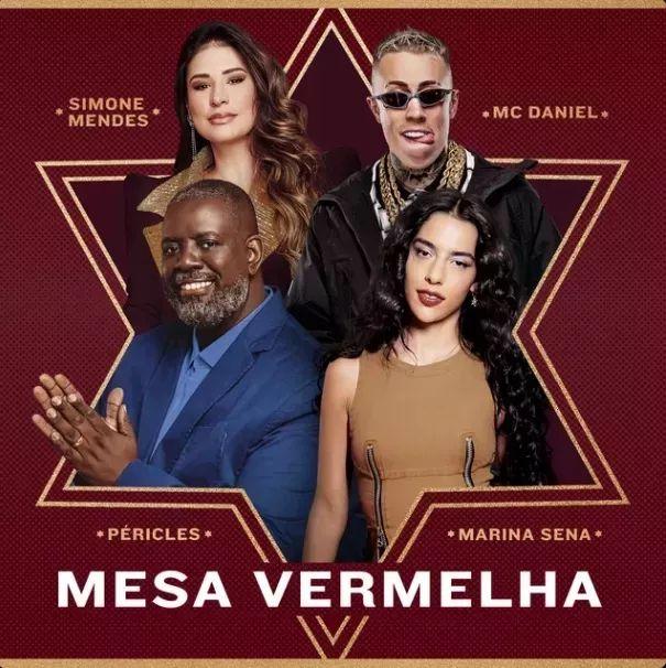 Single/EP cover of "Mesa Vermelha (part. Simone Mendes, Marina Sena e Péricles)" by MC Daniel