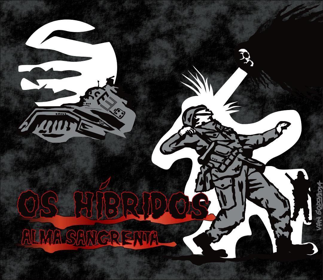 Capa do Single/EP "Alma Sangrenta", de Os Híbridos