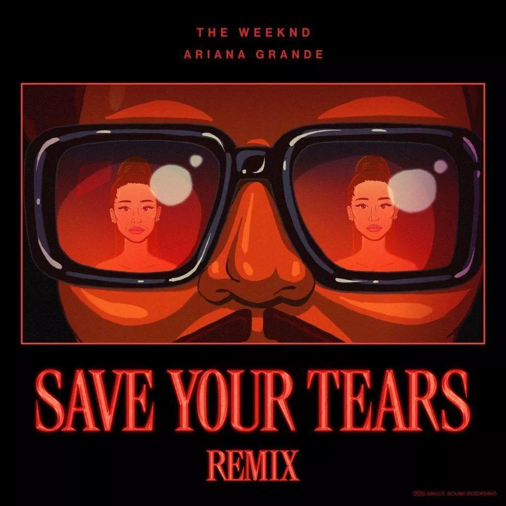 Portada del álbum "Save Your Tears (Remix)", de Ariana Grande