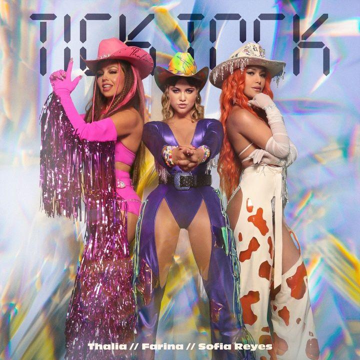 Portada del álbum "Tick Tock", de Thalía