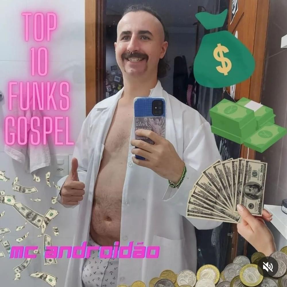 Capa do Álbum "Top 10 Funks Gospel", de MC Androidão