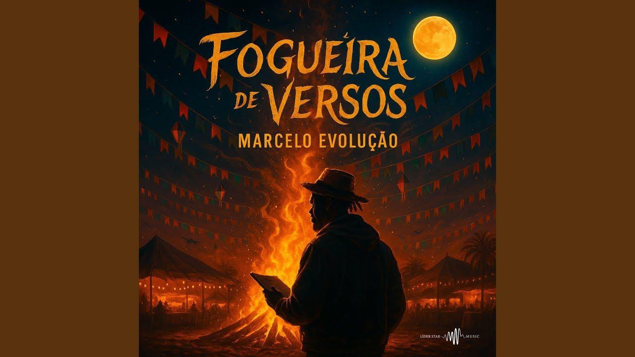 Portada de Sencillo/EP "Fogueira de Versos", de Marcelo Evolução