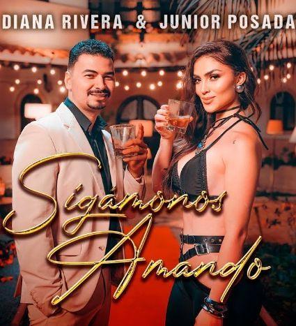 Capa do Single/EP "Sigamonos Amando (part. Diana Rivera)", de Junior Posada