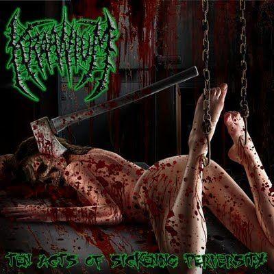 Capa do Álbum "Ten Acts Of Sickening Perversity", de Kraanium