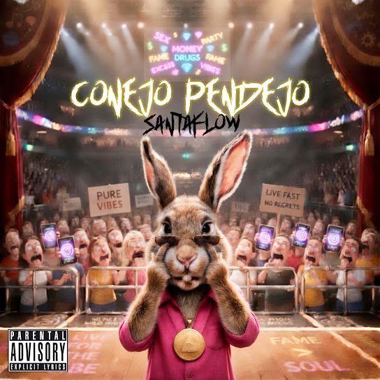 Portada del álbum "CONEJO PENDEJO", de Santaflow