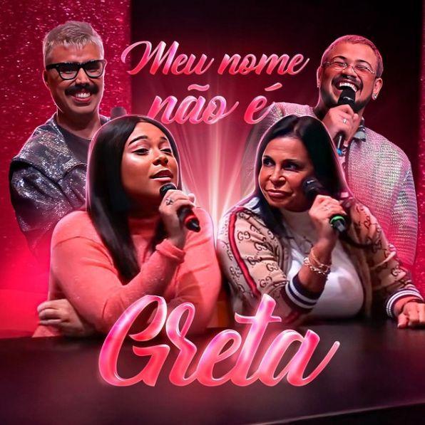 Portada de Sencillo/EP "MEU NOME NÃO É GRETA (part. Blogueirinha e Gretchen)", de Diva Depressão