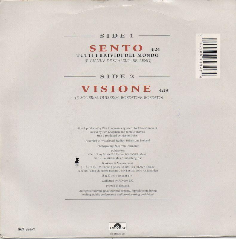 Album cover of "Sento" by Marco Borsato
