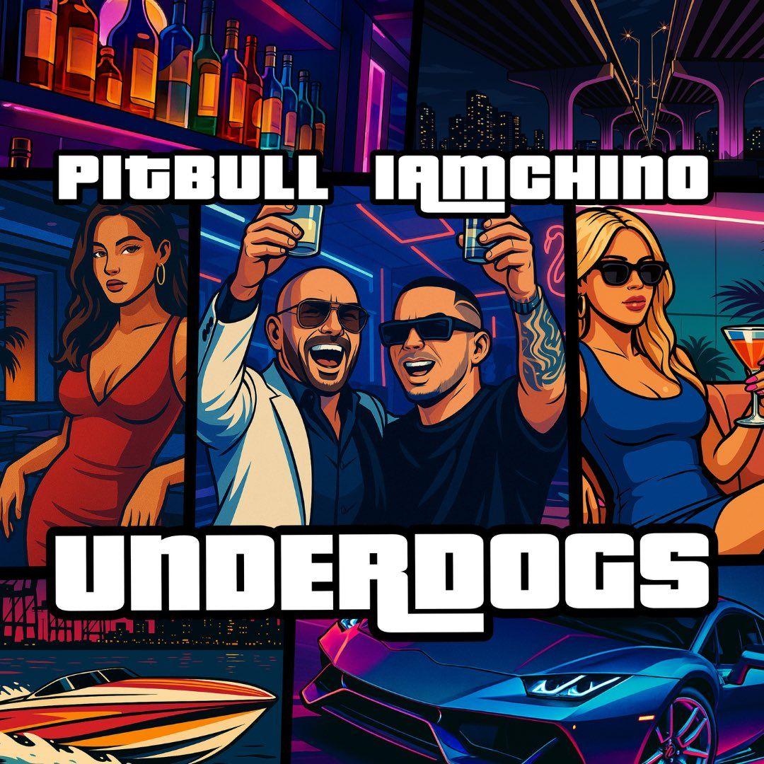 Portada del álbum "UNDERDOGS", de Pitbull