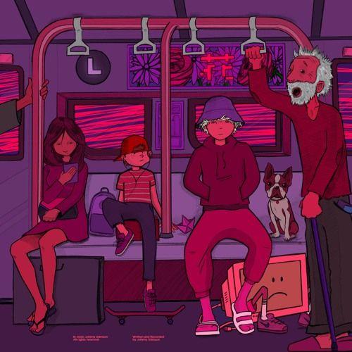 Portada del álbum "My Head Is a Crowded Train", de Johnny Stimson