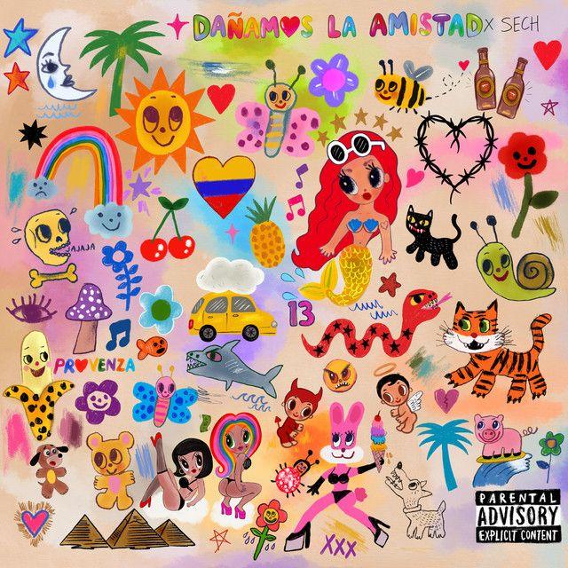 Portada del álbum "DAÑAMOS LA AMISTAD", de KAROL G