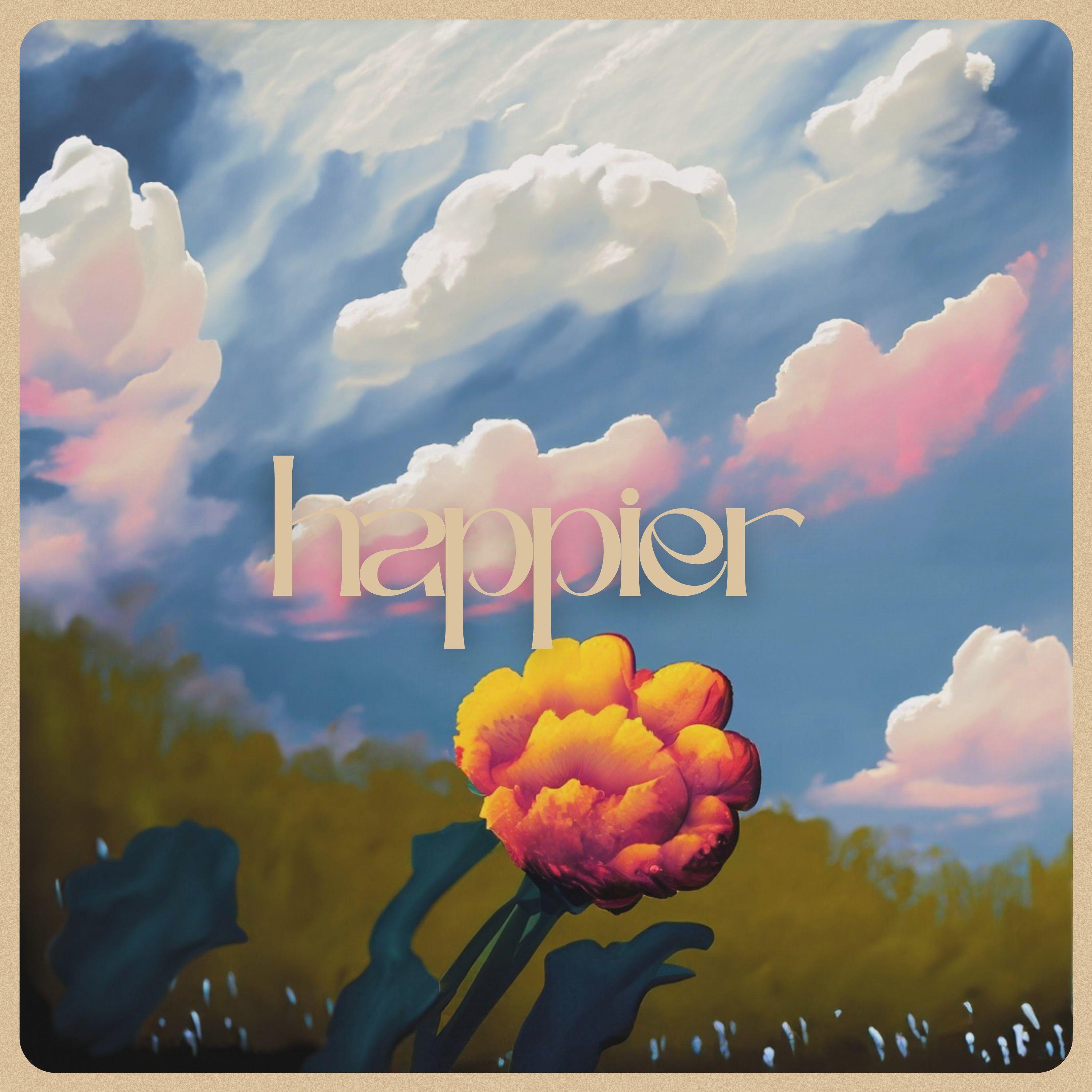 Portada de Sencillo/EP "HAPPIER", de Bruno Hon