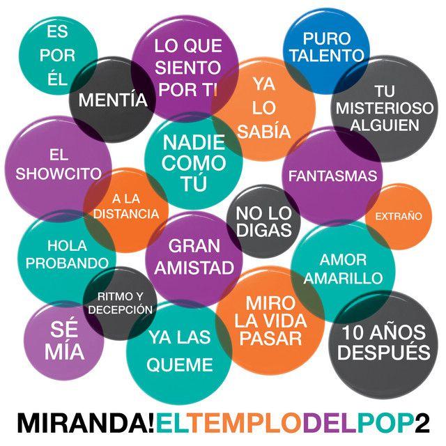 Portada de Álbum "El Templo del Pop, Vol. 2", de Miranda! 