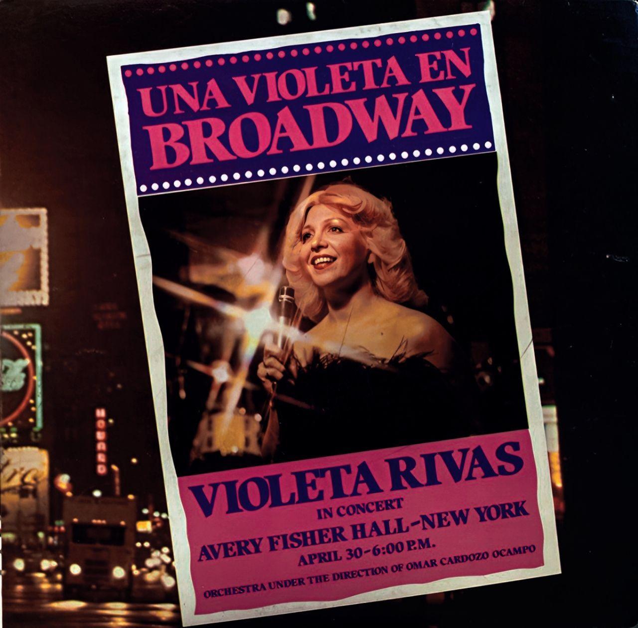Portada de Álbum "Una Violeta En Broadway", de Violeta Rivas
