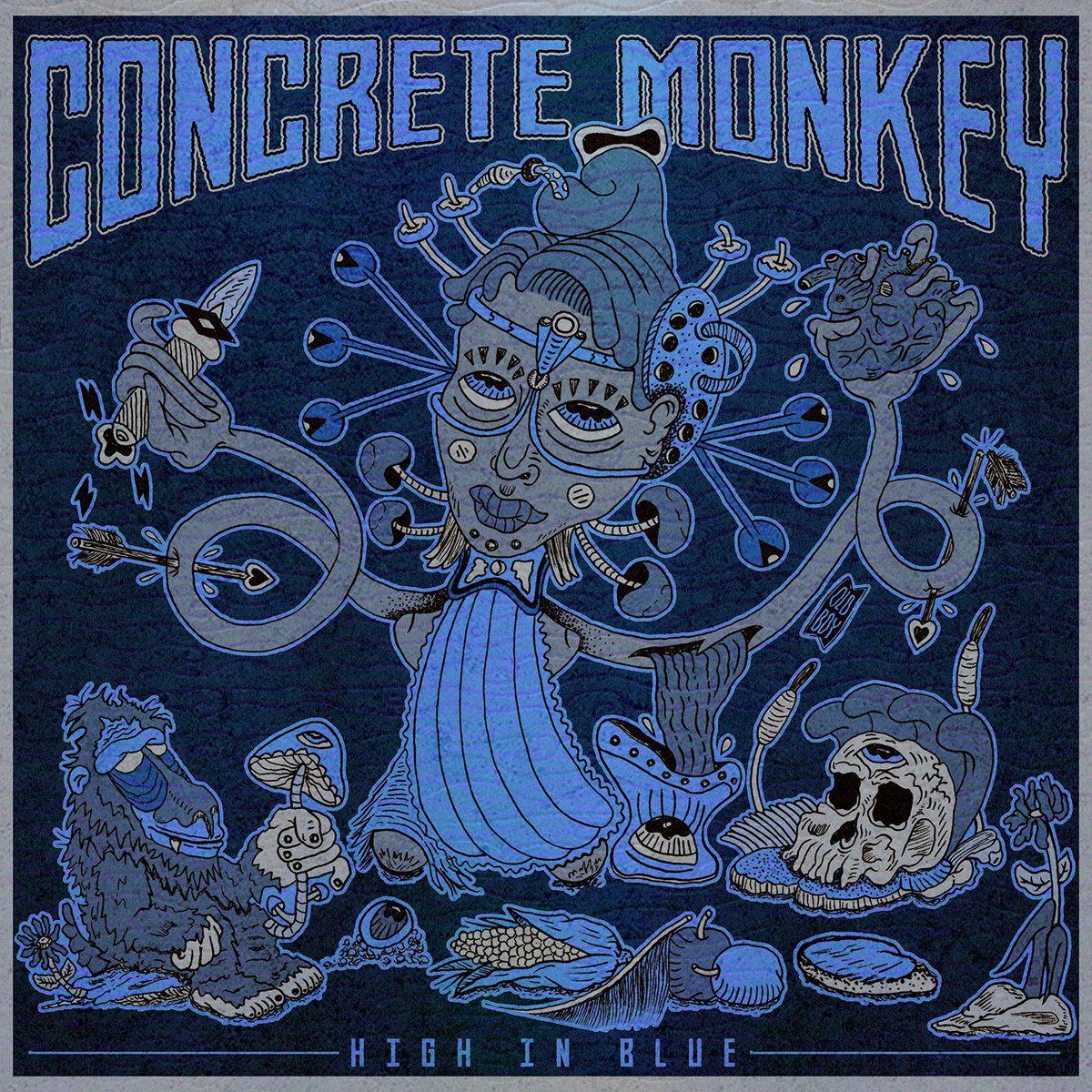 Album cover of "High And Blue" by Concrete Monkey
