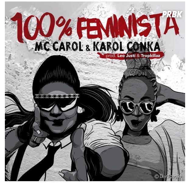 Portada de Sencillo/EP "100% Feminista (part. Karol Conká)", de MC Carol