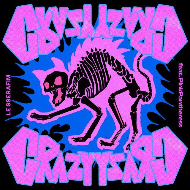 Single/EP cover of "CRAZY (feat. PinkPantheress)" by LE SSERAFIM