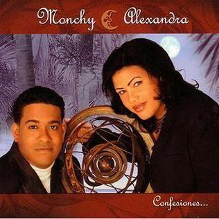 Album cover of "Confesiones" by Monchy & Alexandra