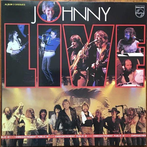 Portada del álbum "Live ", de Johnny Hallyday