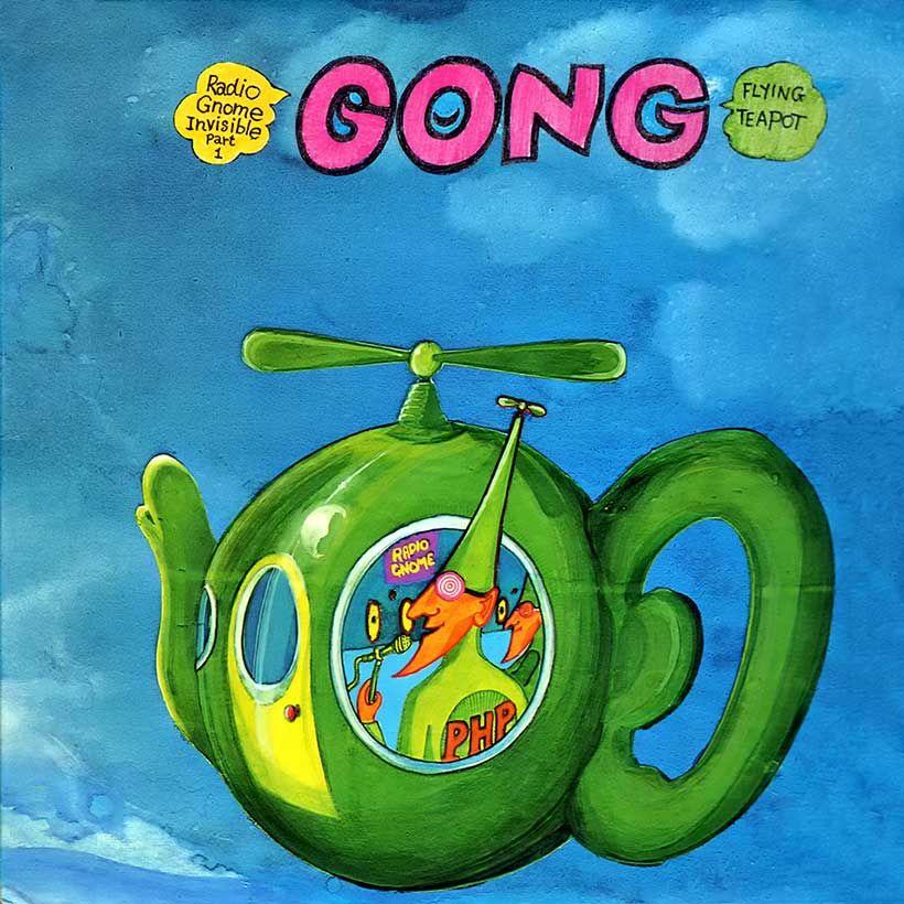 Portada de Álbum "Flying Teapot", de Gong