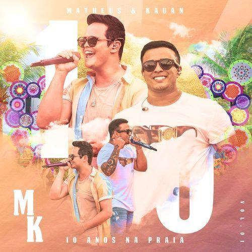 Capa do Álbum "10 Anos Na Praia (Ao Vivo)", de Matheus & Kauan