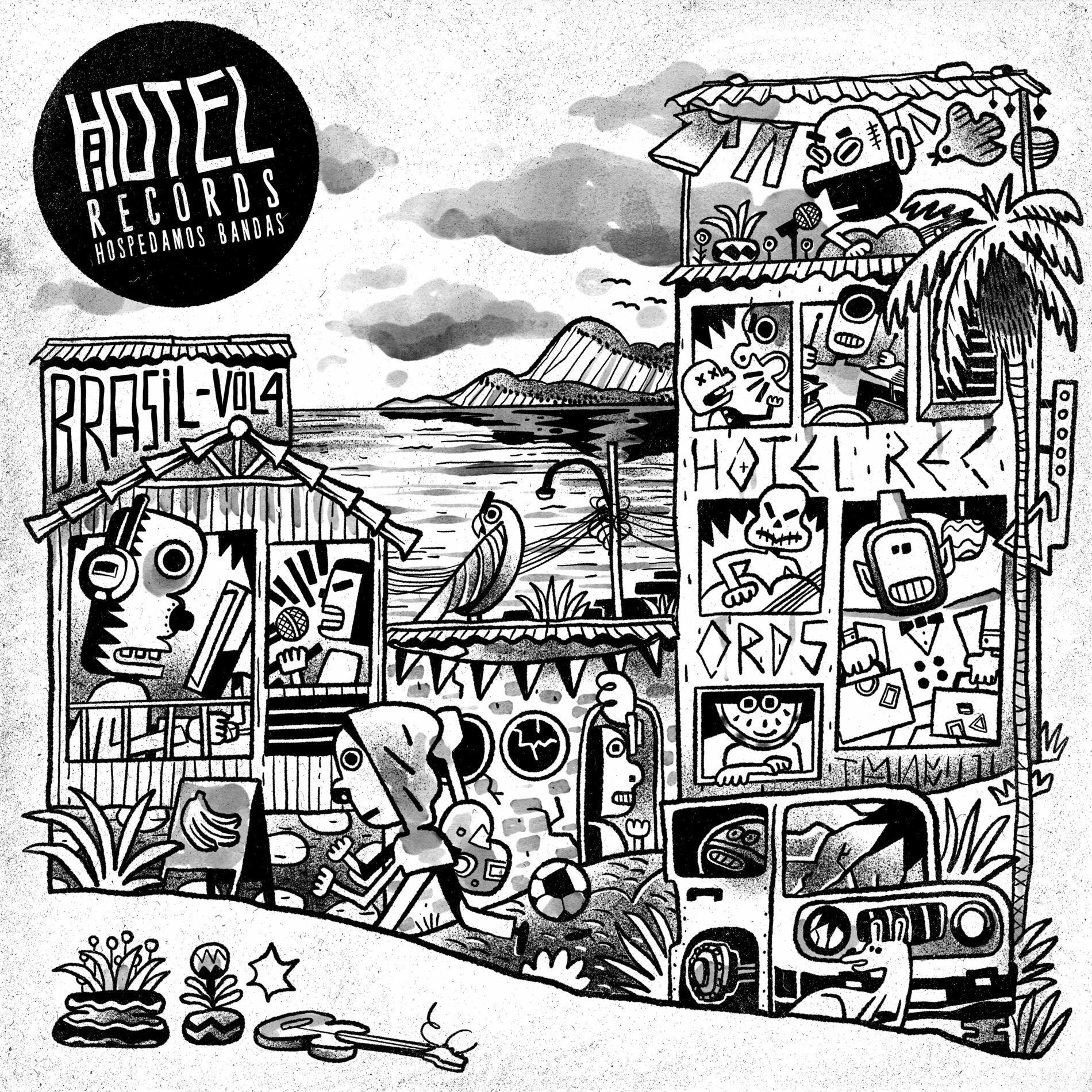Capa do Single/EP "Hotel Records Brasil, Vol. 4", de Maré Tardia