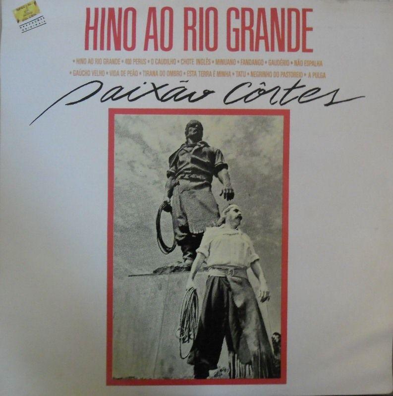 Portada de Álbum "Hino ao Rio Grande", de Paixão Côrtes