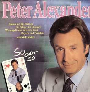 Capa do álbum "So Oder So", de Peter Alexander