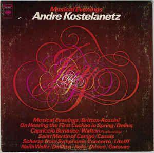 Album cover of "Musical Evenings" by Andre Kostelanetz