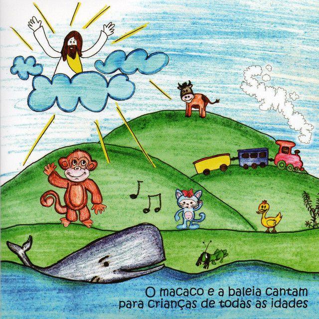 Capa do Álbum "o Macaco e a Baleia Para Criancas de Todas as Idades", de Gustavo Macaco