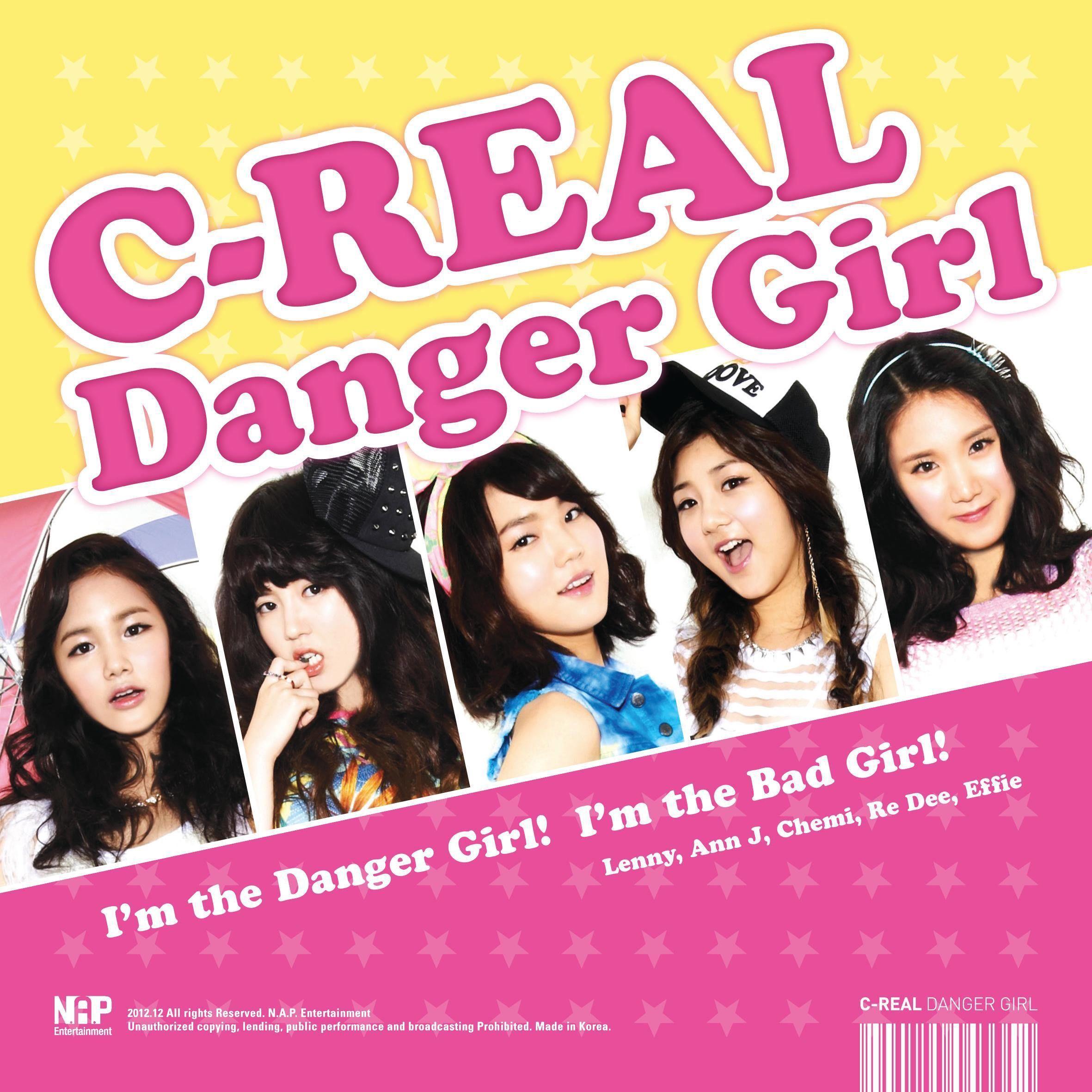 Portada de Sencillo/EP "Danger Girl", de C-REAL (K-pop)