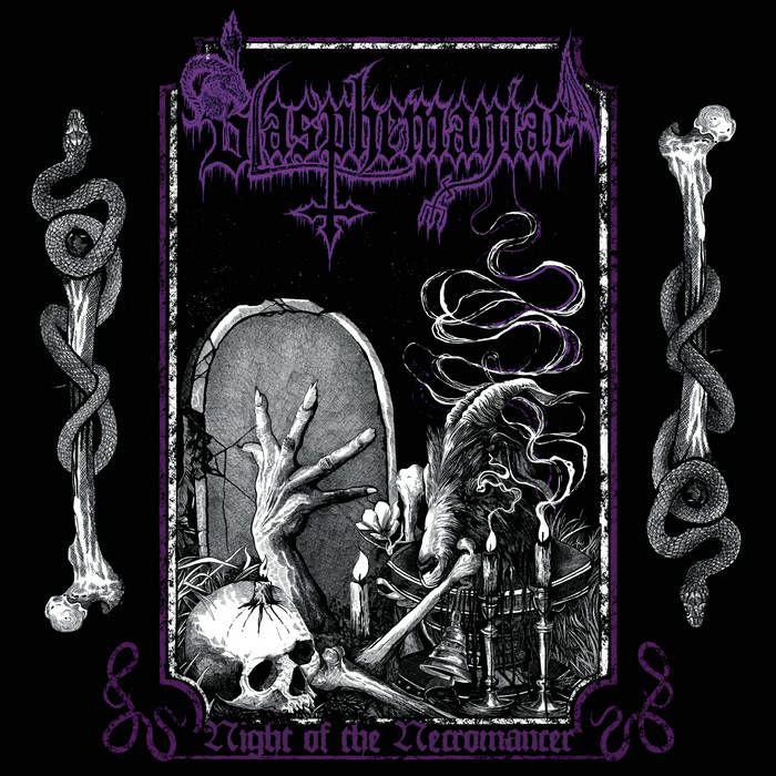 Portada de Sencillo/EP "Night Of The Necromancer", de Blasphemaniac