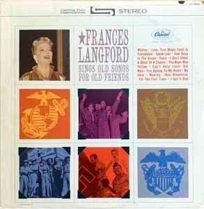 Capa do Álbum "Sings Old Songs For Old Friends", de Frances Langford