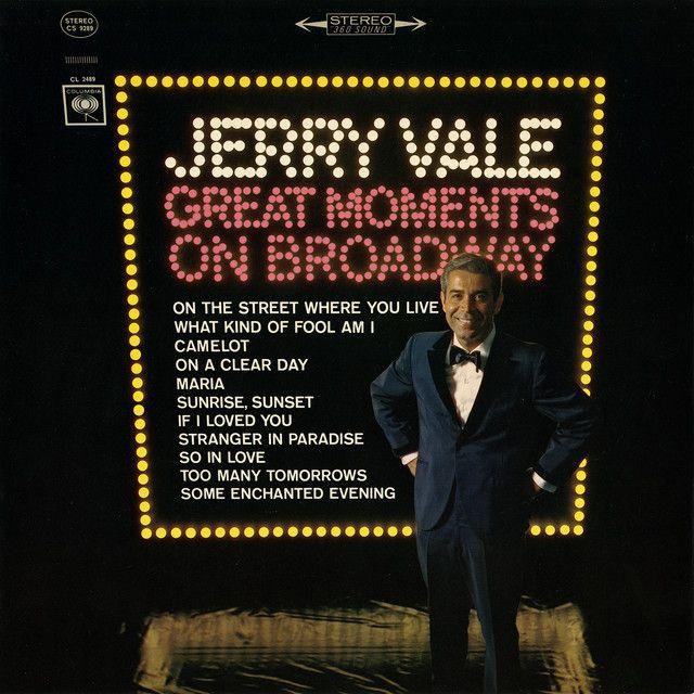 Portada de Álbum "Great Moments On Broadway", de Jerry Vale