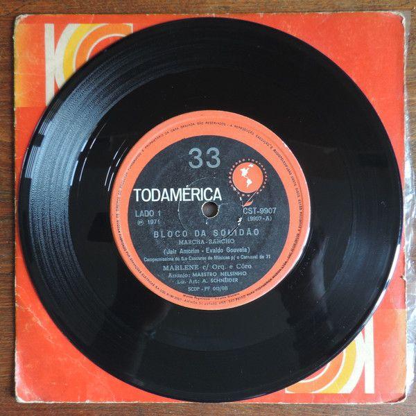 Portada de Sencillo/EP "Bloca da Solidão / Festa Para um Rei Negro", de Marlene