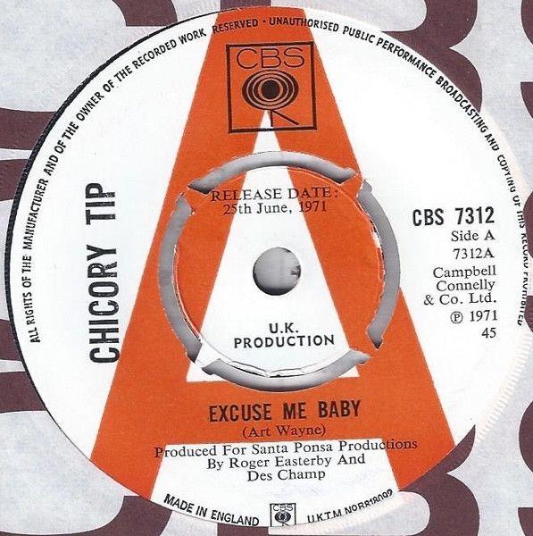 Portada de Sencillo/EP "Excuse Me Baby", de Chicory Tip