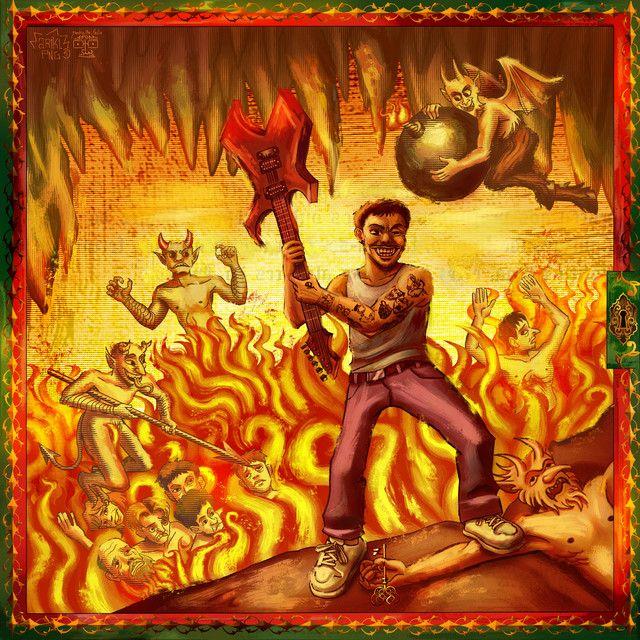 Capa do álbum "Escapismo infernal ", de Uxie Kid
