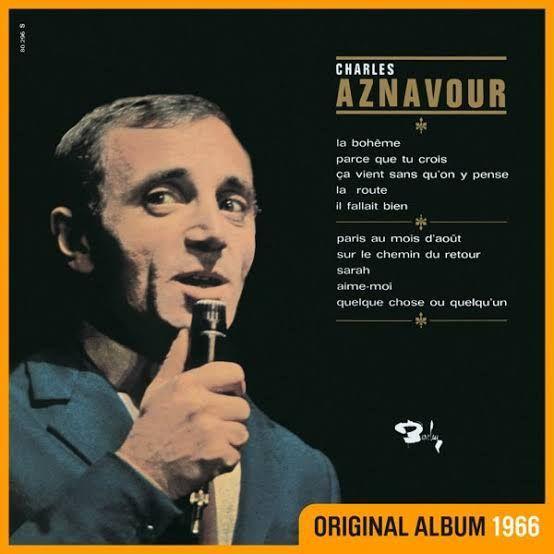 Portada del álbum "La bohème ", de Charles Aznavour