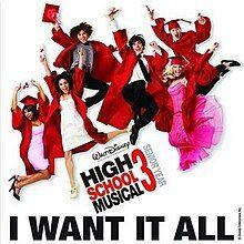 Portada de Sencillo/EP "I Want It All", de High School Musical
