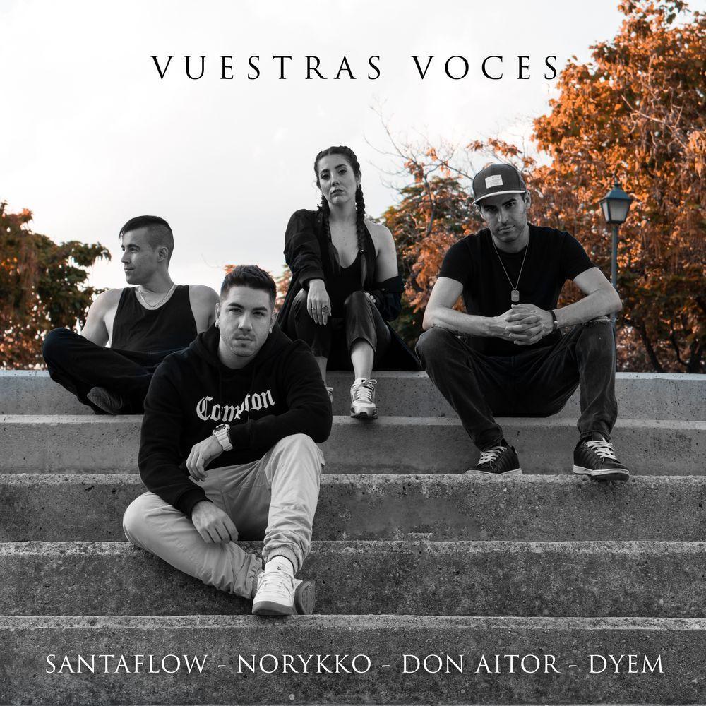 Portada del álbum "Vuestras Voces", de Santaflow
