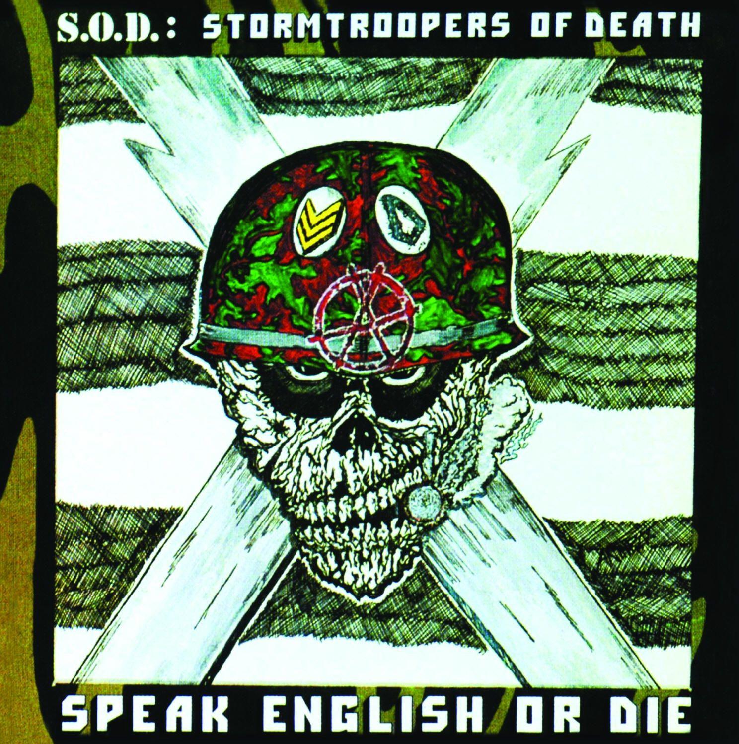 Portada de Álbum "Speak English or Die", de S.O.D. (Stormtroopers Of Death)
