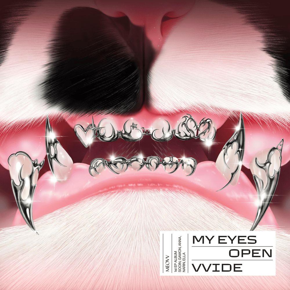 Portada de Sencillo/EP "MY EYES OPEN VVIDE", de MEOVV